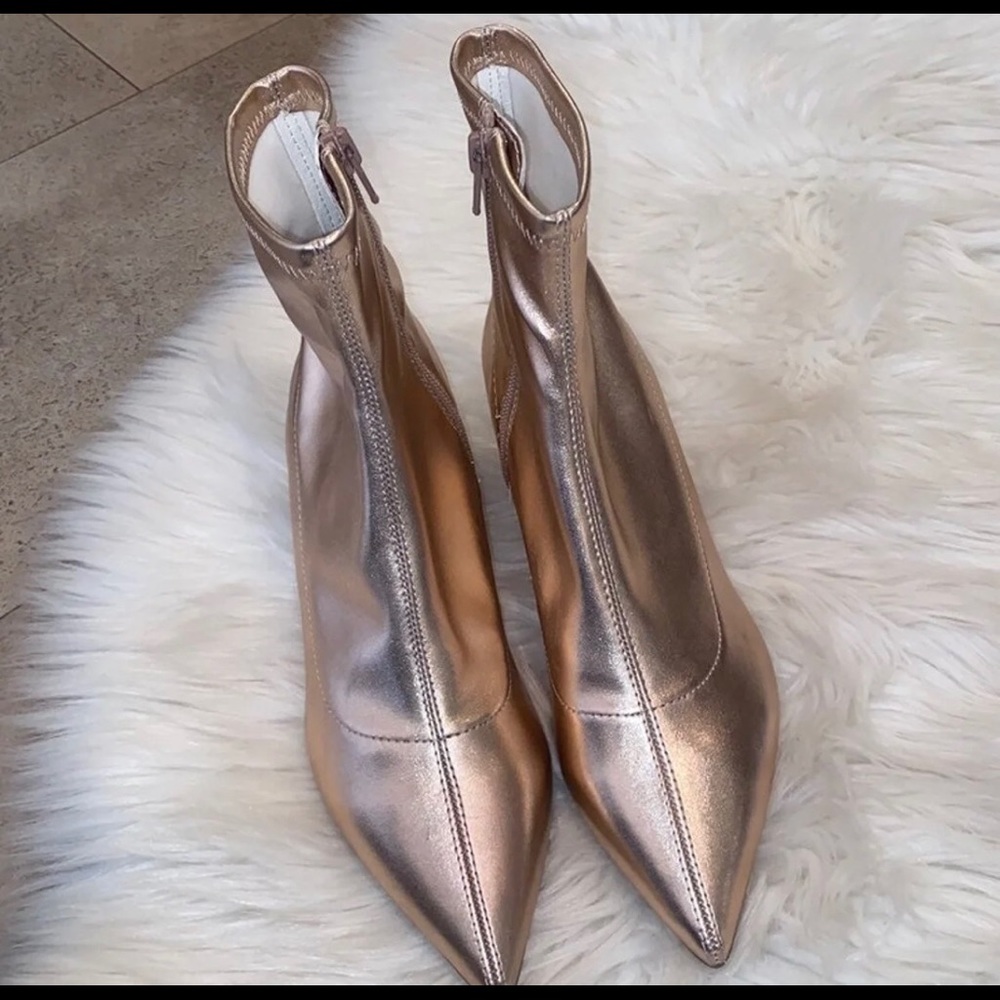 Free People metallic Booties